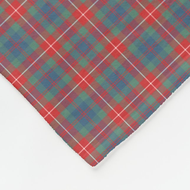 Fraser av Lovat Light Blue Ancient Klan Tartan Fleecefilt (Hörn)