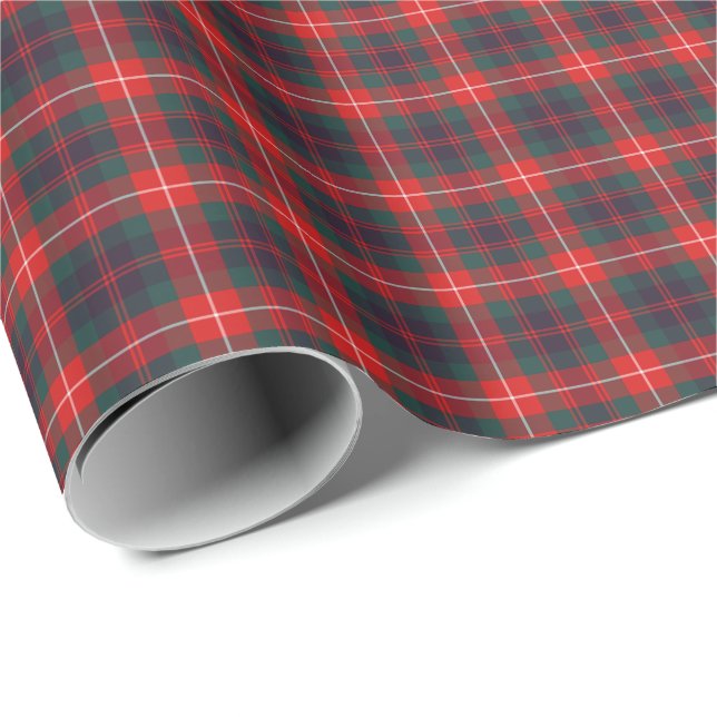 Fraser av Lovat Modern Klan Tartan Presentpapper (Rullad Hörn)
