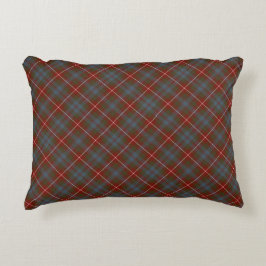 Fraser av Lovat Mörk Red Scottish Tartan Prydnadskudde