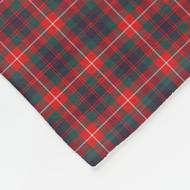 Fraser av Lovat Red och Navy Blue Modern Tartan Fleecefilt (Hörn)