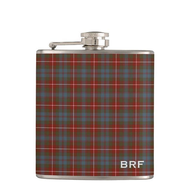 Fraser av Lovat Weasted Tartan Monogram Fickplunta (Framsidan)