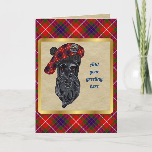 Fraser Badge och Tartan Personlig Card Kort (Framsida)