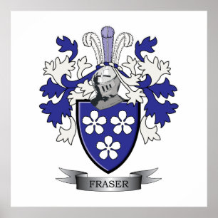 Fraser Family Crest Jackar av Arm Poster