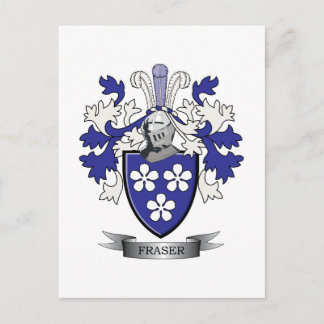 Fraser Family Crest Jackar av Arm Vykort
