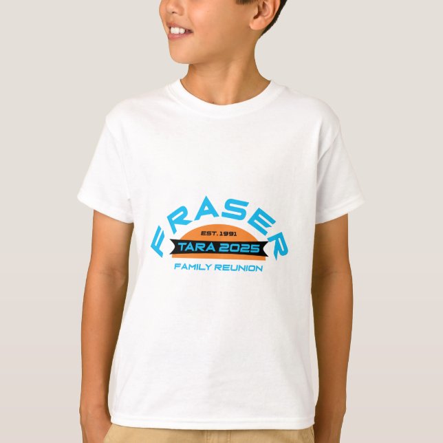 Fraser Family Reunion 2025 Design 2 Kids T-Shirt (Framsida)