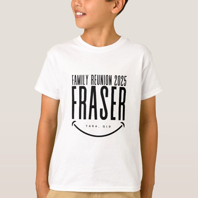 Fraser Family Reunion 2025 Design 3 Kids T-Shirt (Framsida)