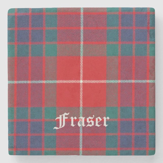 Fraser, Fraser Scottish Tartan, Fraser Klan,Fraser Stenunderlägg (Framsidan)