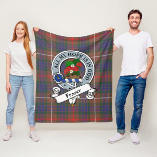 Fraser Hunting Modern Klan Badge Tartan Play Fleecefilt