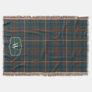 Fraser Hunting Tartan Skotsk Klanscheckad Monogram Filt