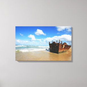 Fraser Island Shipwreck, Australien, Canvas