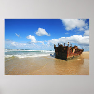Fraser Island Shipwreck, Australien Poster