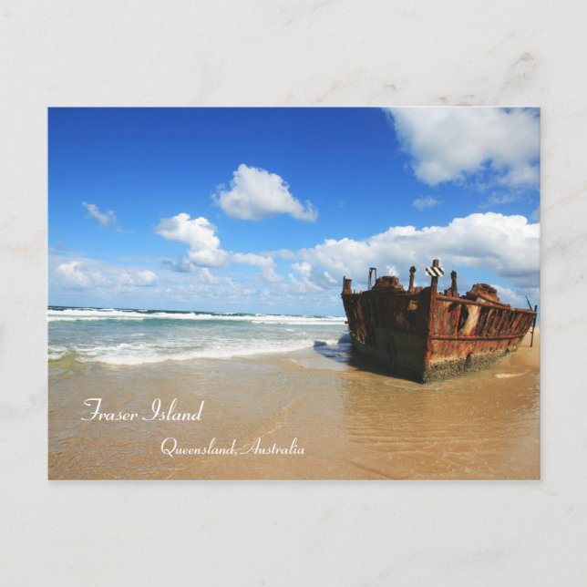 Fraser Island Shipwreck - vykort (Framsida)