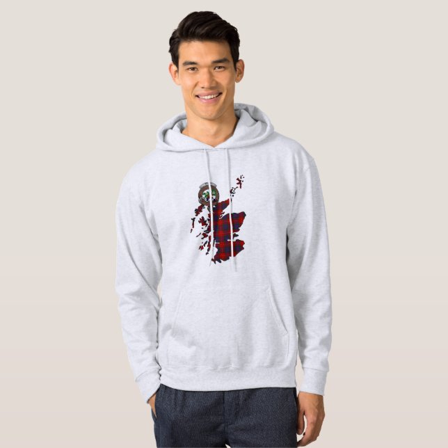Fraser Klan Badge Vuxen Hoodie (Hel framsida)