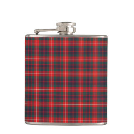 Fraser Klan Bright Red and Navy Blue Modern Tartan Fickplunta