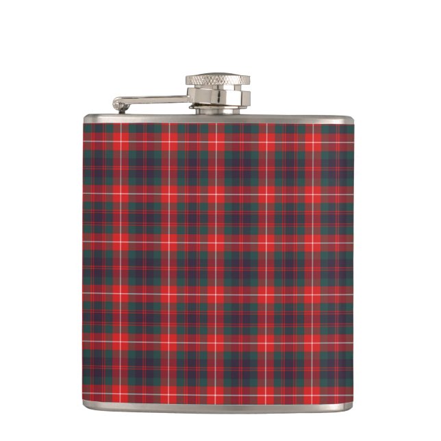 Fraser Klan Bright Red and Navy Blue Modern Tartan Fickplunta (Framsidan)