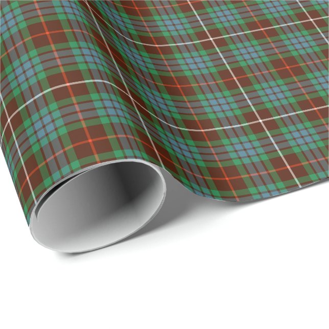 Fraser Klan Hunting Tartan Presentpapper (Rullad Hörn)