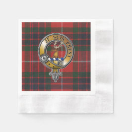 Fraser Lovat Tartan & Badge Pappersservett