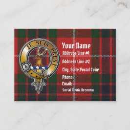 Fraser Lovat Tartan & Badge Visitkort