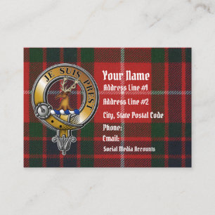 Fraser Lovat Tartan & Badge Visitkort