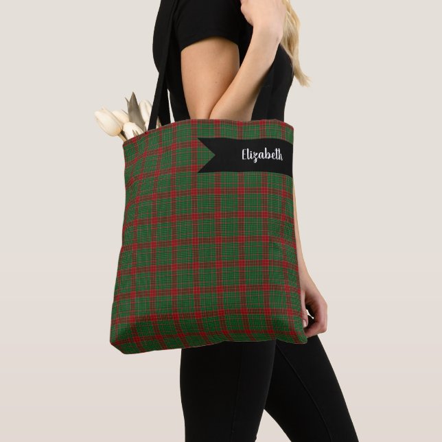 Fraser of Castle Leathers Tartan Randigt Mönster Tygkasse (Närbild)