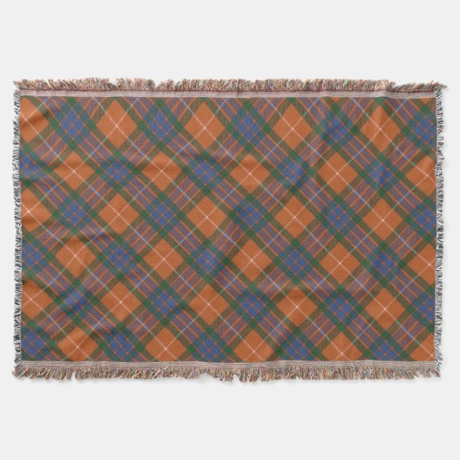Fraser Red A Original Scottish Tartan Filt (Framsidan)