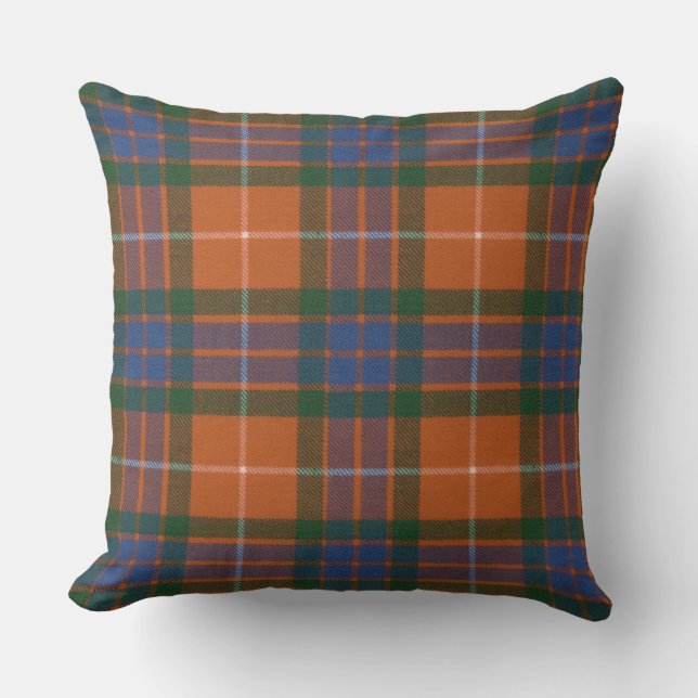Fraser Red Weasted Original Tartan Square Kudde (Framsida)