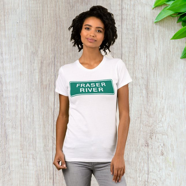 Fraser River Highway Sign British Columbia Kanada T Shirt (Skapare uppladdad)