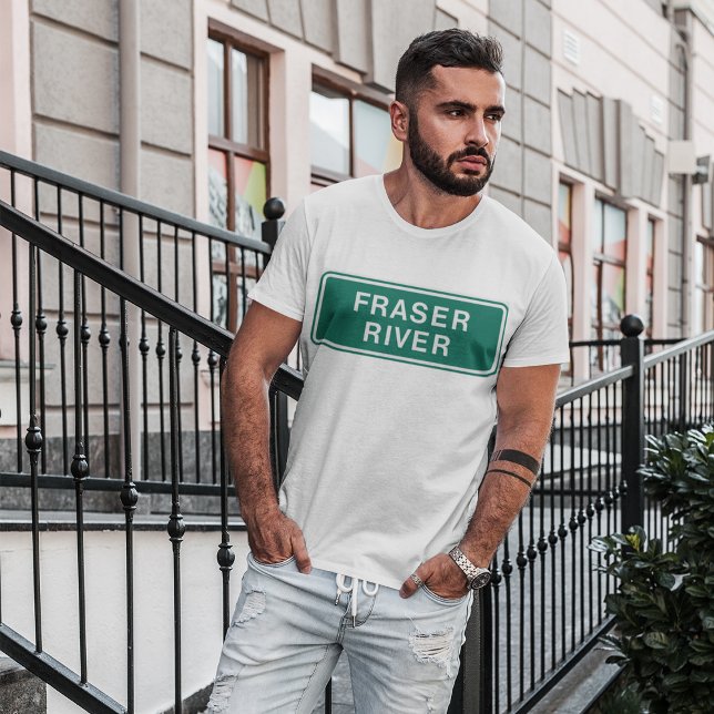 Fraser River Highway Sign British Columbia Kanada T Shirt (Skapare uppladdad)