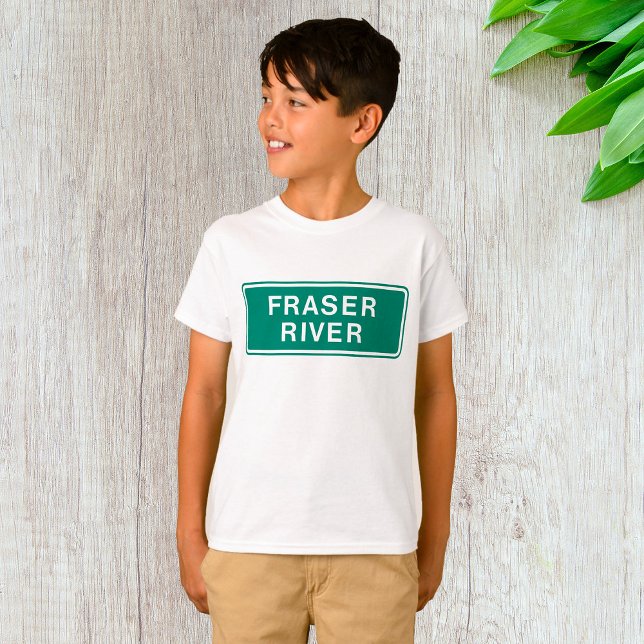 Fraser River Highway Sign British Columbia Kanada T Shirt (Skapare uppladdad)