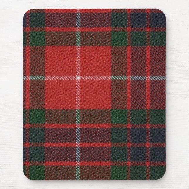 Fraser röd modern Tartan Mousepad Musmatta (Framsidan)