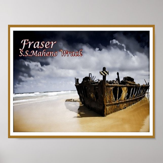 Fraser - S.S.Maheno Wrack - Australien - Poster (Framsidan)