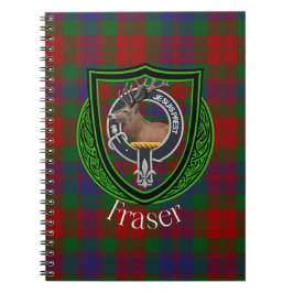 Fraser Scottish Clan Tartan & Crest Anteckningsbok