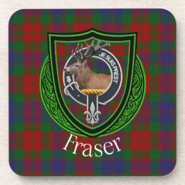 Fraser Scottish Clan Tartan & Crest Underlägg