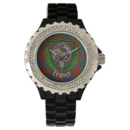 Fraser skotska klan tartan & vapen armbandsur