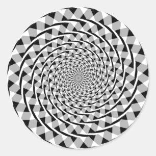 Fraser spiral illusion runt klistermärke