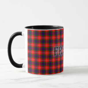 Fraser Tartan med efternamn Mugg