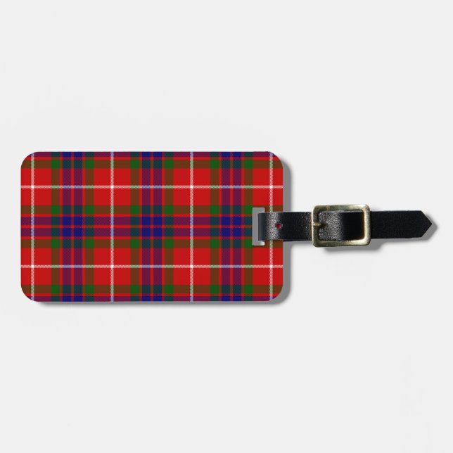 Fraser tartan Red grönt blue lila plaid Bagagebricka (Horisontell Framsida)