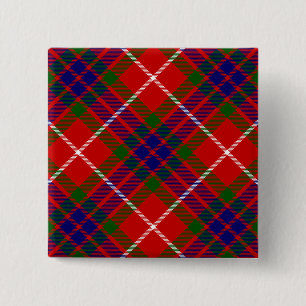 Fraser tartan Red grönt blue lila plaid Knapp
