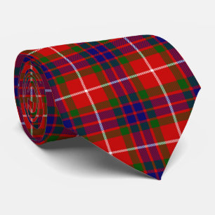 Fraser tartan Red grönt blue lila plaid Slips