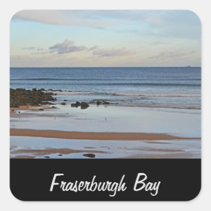 Fraserburgh Bay, Scotland Nyckelring Fyrkantigt Klistermärke