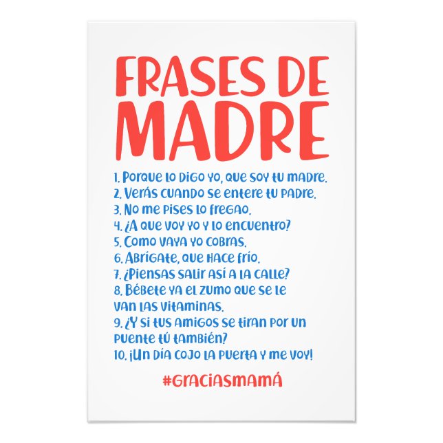 Frases de Madre Fototryck (Framsidan)