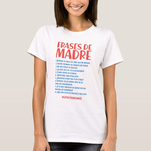Frases de Madre T Shirt (Framsida)