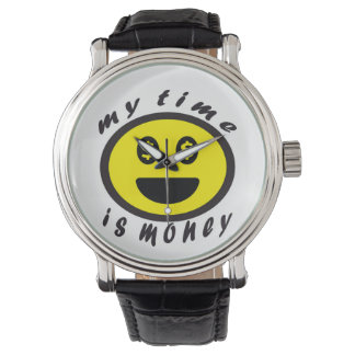 frases  positivas emoji my time is money armbandsur