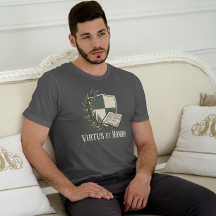 Fratairy Virtus et Honor Academic Vapensköld T Shirt