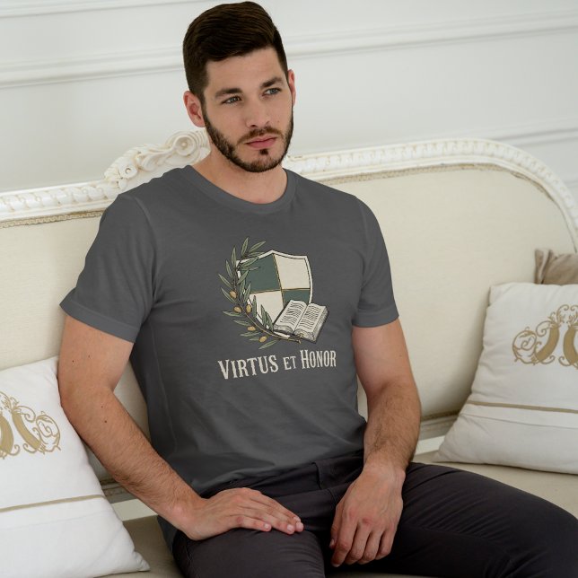Fratairy Virtus et Honor Academic Vapensköld T Shirt (Skapare uppladdad)