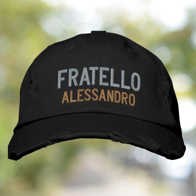 Fratello (broder) Personlig Embroized Hat Broderad Keps (Skapare uppladdad)