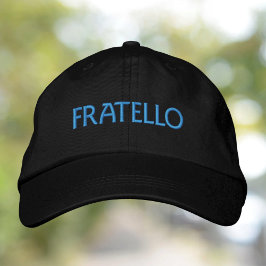 Fratello Italienska Gift for Brother Broderad Keps