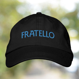 Fratello Italienska Gift for Brother Broderad Keps