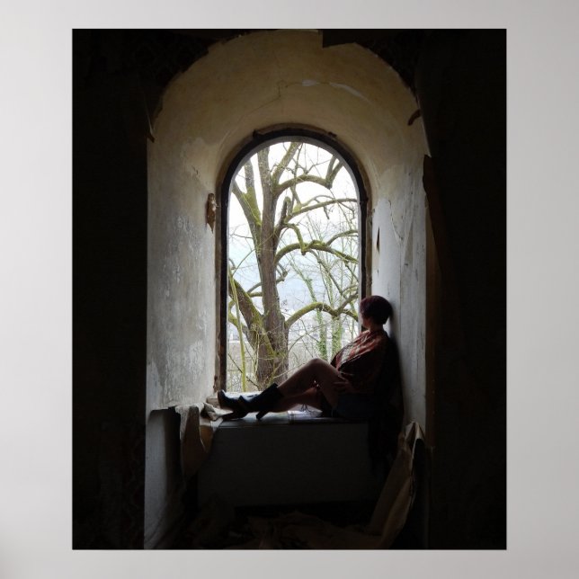 frau am fenster poster (Framsidan)