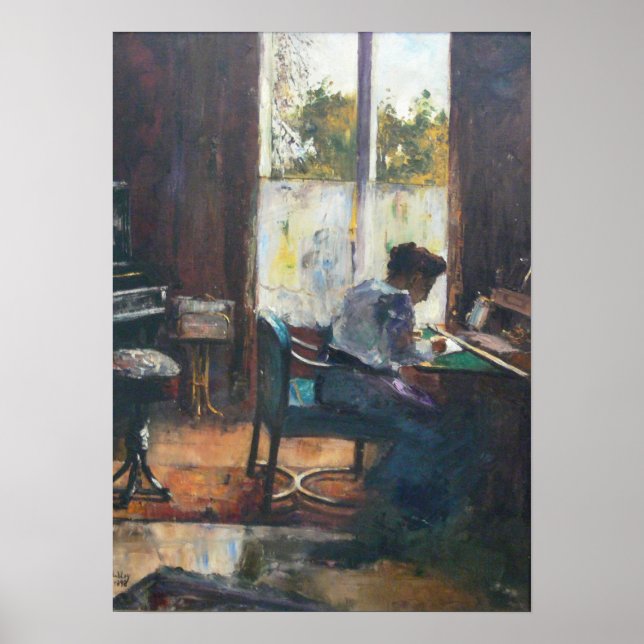 Frau am Schreibtisch Poster (Framsidan)